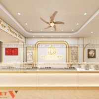 Thiết kế tiệm vàng Đức Dũng 20m2 tại Cổ Nhuế, Hà Nội nâng tầm giá trị thương hiệu 